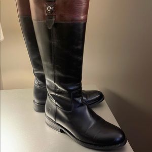 Frye Jayden button brown/black boots
